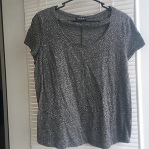 Gray shirt with open front